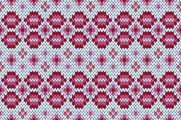 Red and pink Seamless knitted pattern Thailand 