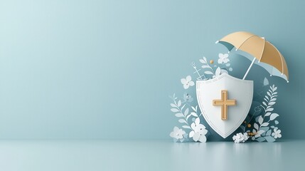 Discover how paper cut style icons enhance financial security concepts with creative visuals