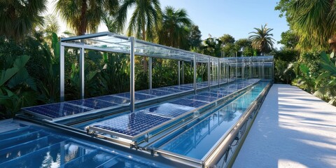 Fototapeta premium Solar-Driven Mechanism Providing Comprehensive Water Solutions for Sustainable Living