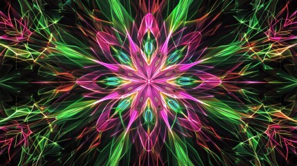 Kaleidoscopic Abstract with Vibrant Hues