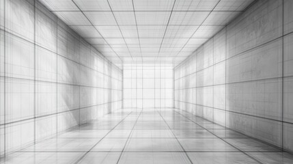 Minimalist Interior Design: A White Room With Geometric Shapes