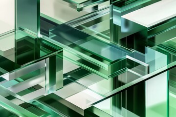 Futuristic Multi-Layered Glass and Acrylic Design with Hues