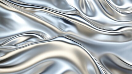 Abstract Silver Fabric Texture: Smooth, Shiny, and Elegant