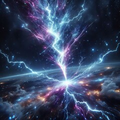 Lightning Strike A holographic bolt of lightning striking the gr