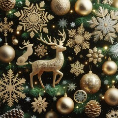 christmas background with christmas tree