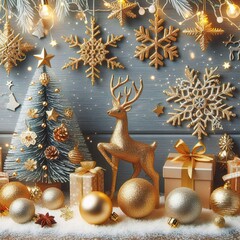 christmas background with christmas tree