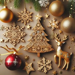 christmas background with christmas tree