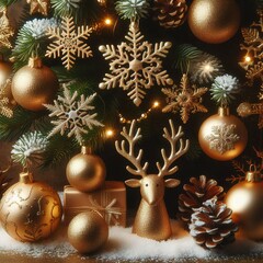 christmas background with christmas tree