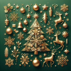 christmas background with christmas tree and balls
