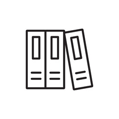 Binder icon outline set sign