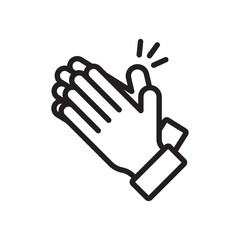 Obraz premium Clap icon outline set sign