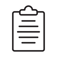 Clipboard icon outline set sign