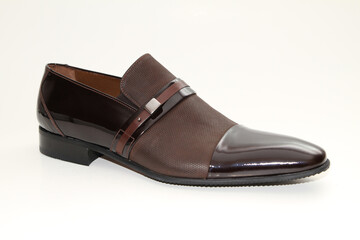 Men's shoes for daily use. Side view and unbranded shoe models