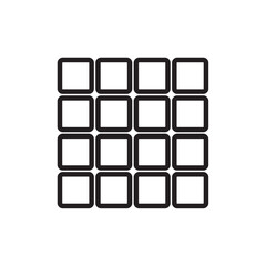 Grid icon outline set sign