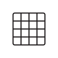 Grid icon outline set sign