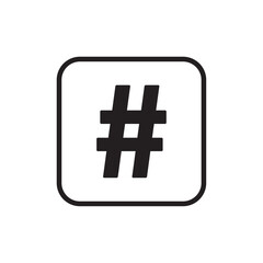 Fototapeta premium Hashtag icon outline set sign