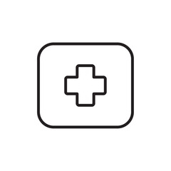 Hospital sign icon outline set sign