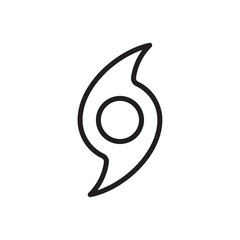 Hurricane icon outline set sign