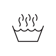 Hot Water icon outline set sign
