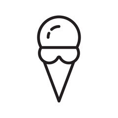 Ice Cream icon outline set sign