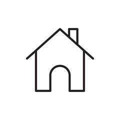 House icon outline set sign