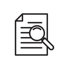 Inspection icon outline set sign