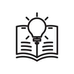 Knowledge icon outline set sign
