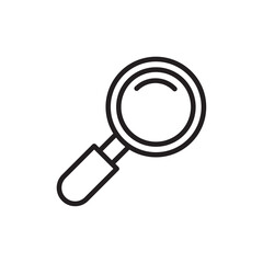 Loupe icon outline set sign