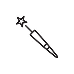 Magic wand icon outline set sign