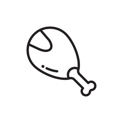 Meat icon outline set sign
