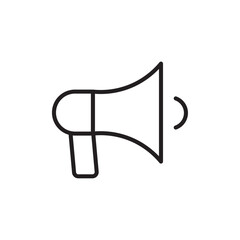 Megaphone icon outline set sign