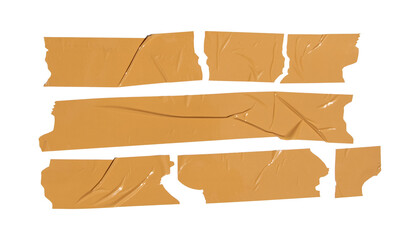PNG Format Transparent Adhesive Tape Cutout.  For use as an isolated tape element in photo edits or...