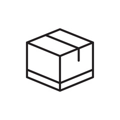 Package icon outline set sign