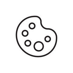 Palette icon outline set sign
