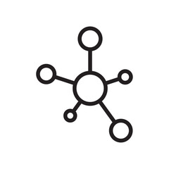 Particle icon outline set sign