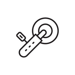 Polisher icon outline set sign