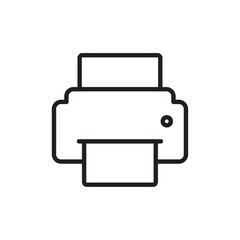 Print button icon outline set sign