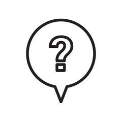 Question icon outline set sign