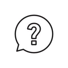 Question icon outline set sign