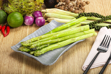 Dietary cuisine - boiled aspargus stem