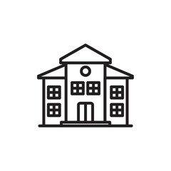School icon outline set sign