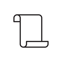 Scroll icon outline set sign