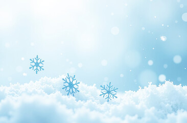 Blue snowflake set on white background, close-up