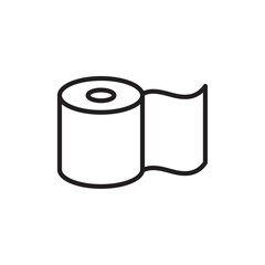 Toilet Paper icon outline set sign
