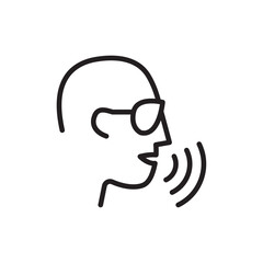 Voice icon outline set sign