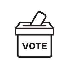 Voting icon outline set sign