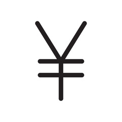 Fototapeta premium Yen icon outline set sign