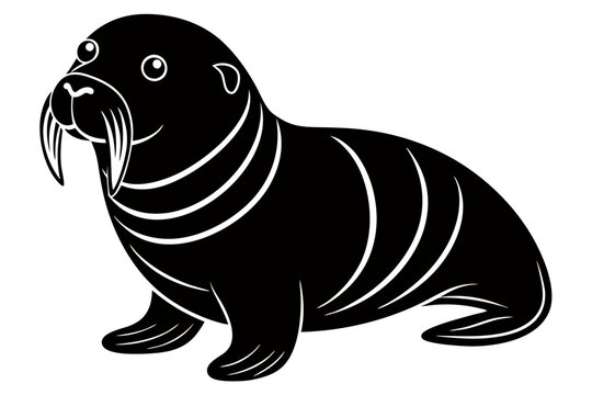 recommend clip art: creative a cute animal  line art design vector silhouette with a white background
