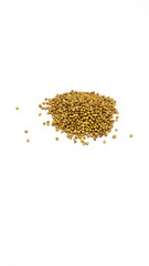 Pepper seeds on isolated white background