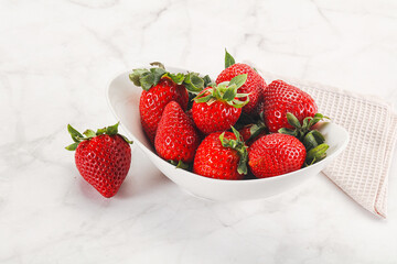 Sweet srawberry in the bowl